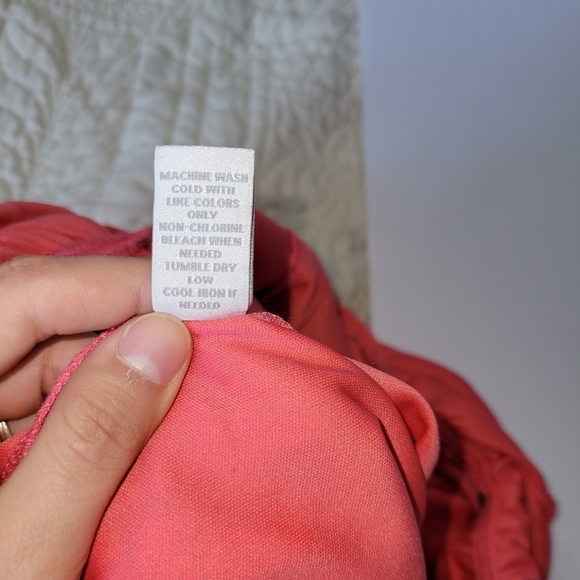 Bailey Blue pink floral print wrap v neck romper with bow keyhole back - Picture 13 of 14